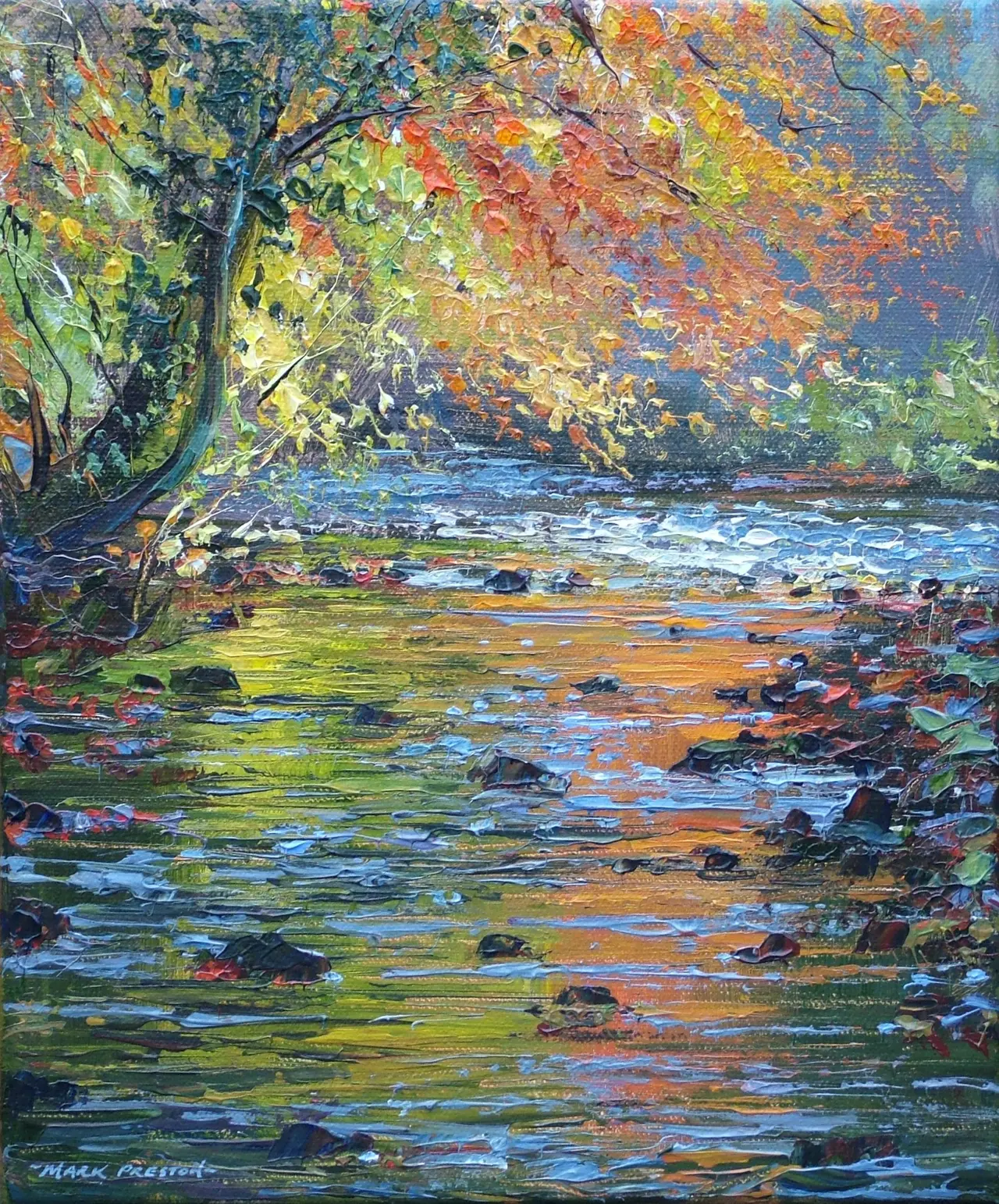 Mark Preston - autumn reflections, river wye